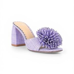 ANTONIO MELANI Glora Raffia Flower Sandals